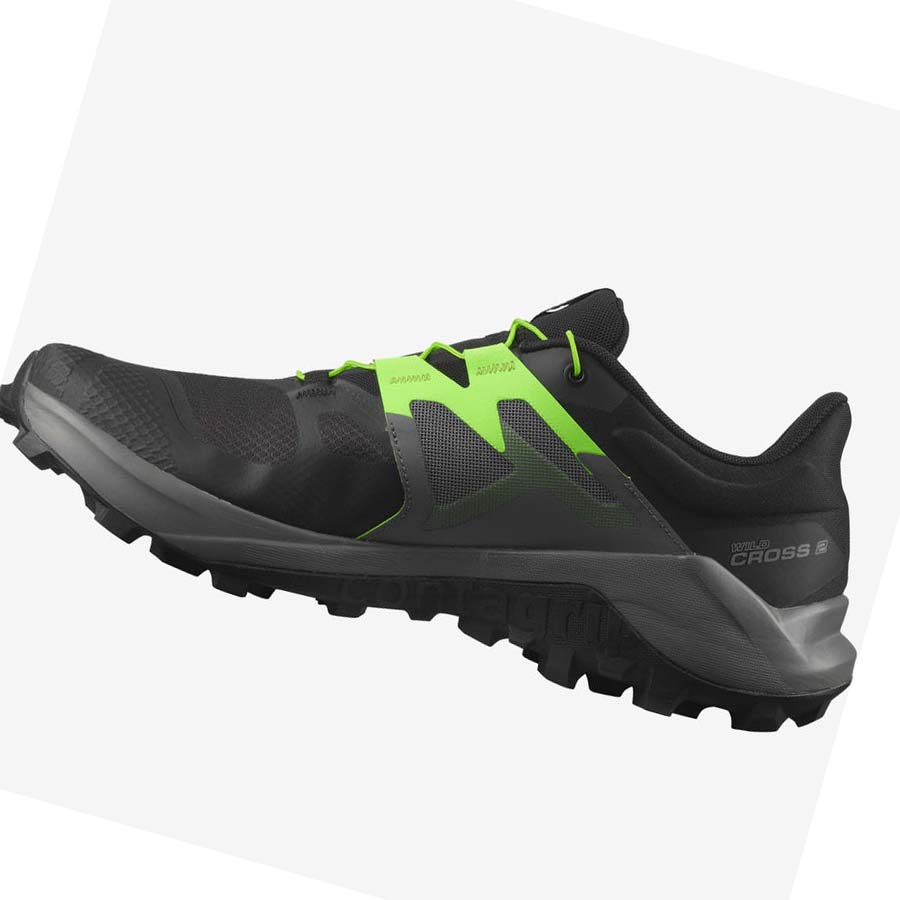 Salomon WILDCROSS 2 Trail Futócipő Férfi Fekete Zöld | HU 2104XYU